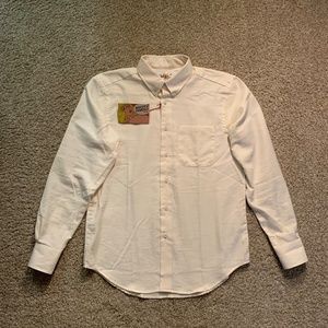 (NWT) Naked & Famous Easy Shirt - Organic Cotton Twill (Ecru, size M)
